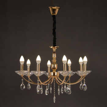 Люстра IL1242-8PPA-29 GD  40Вт Е14 S=30м2  *1