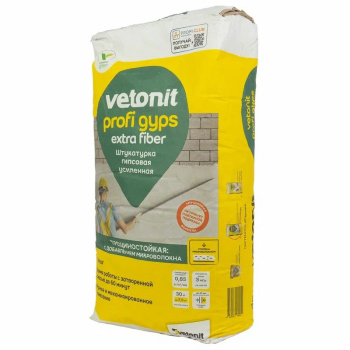 Штукатурка гипсовая Vetonit Profi gyps, суперпластичная, 25 кг, белый
