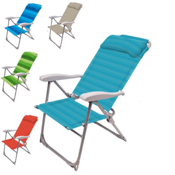 Кресло-шезлонг складное 8 полож.спинки,выс.сид.400мм,шир.сид.460мм до 150кг Цвета-"микс К2 *1