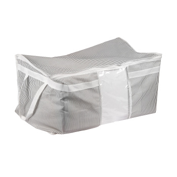 яяяКороб для хранения нетканый материал "LINE" 750Х400Х400мм с крыш. окном Светло-сер 411263030*1/24