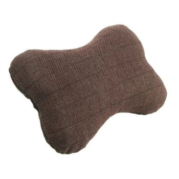Подушка автомобильная, для шеи, лен, коричневый, 18х26 см 5267047