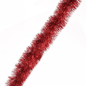 Мишура 2 м, 9 см, "Матовые искры", красный