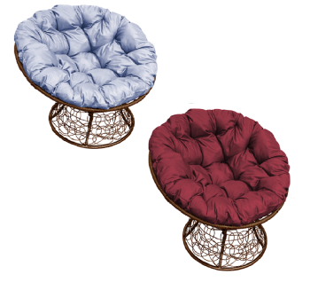 Кресло садовое Папасан цвет коричневый, подушка микс, d=97*97*75см, до 150кг М-групп *1