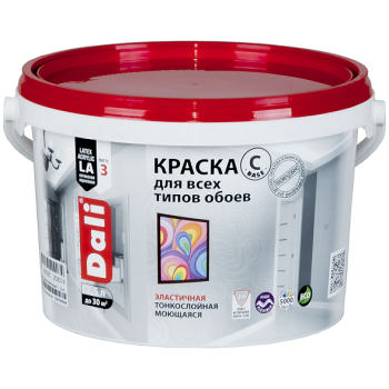 Краска акриловая для обоев 2,5 л ДАЛИ моющаяся матовая База С *1/120