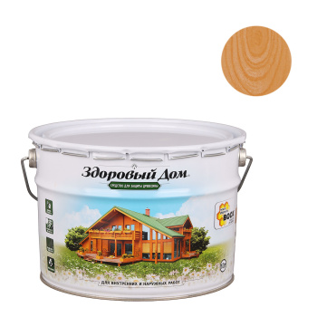 Средство для защиты древесины Тик Здоровый дом, 10 л