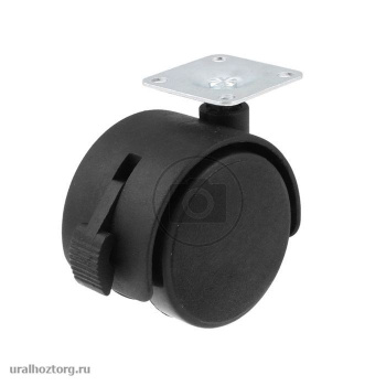 Опора мебельная 50мм с пятой со стопором ЧЁРНАЯ М3451и SANBERG*10
