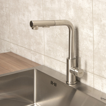 Смеситель для кухни Potato P0047S высокий излив, нерж. сталь *1/10 Смеситель для кухни Potato P0047S высокий излив, нерж. сталь *1/10