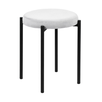 Табурет металл."Cindy" 380мм,опора металл 22мм черный КОНФЕТТИ СИЛЬВЕР*2