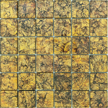 Мозаика 30х30 см Гранит Холл CBK 003, 0.09 м², стекло, желтый