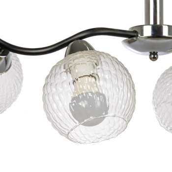 Люстра 07624-0.3-04 CR+BK Е27 60Вт S=24м2    *1/4