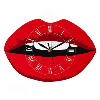 Часы настенные «Губы», стрелки микс, 29х18 см