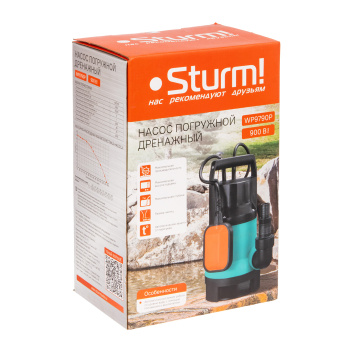 Насос погружной дренажный д/грязной воды 900Вт 15000л/час шнур 10 м STURM WP9790P * 1/4