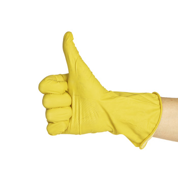 Перчатки латексные с хлопк.напыл."Делик.уборка" Прочные M(средний) 1пара DGL017L "Komfi"*12/240