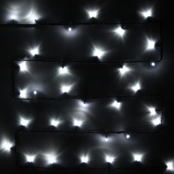 Гирлянда светодиодная 7,5 м, 80 ламп, 8 режимов, белый, зелен. провод