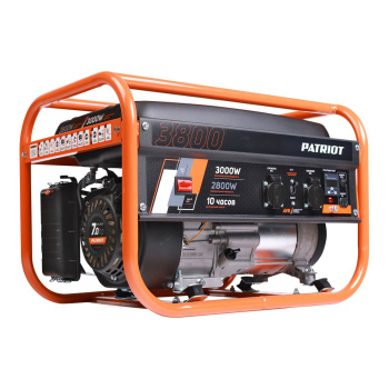 Генератор бензиновый PATRIOT GRS 3800, 3 кВт, 4-х тактный, бак 15 л, ручной стартер