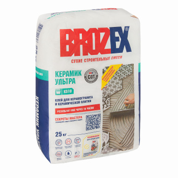 Клей для плитки 25 кг BROZEX Керамик Ультра KS 10, С0 Т