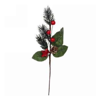 Ветка хвойная Алая звезда, 20 см