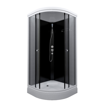 Кабина душевая "Топ 88х88 А" 1/4 круга, низ. подд., Белый, ДН4 (6 мест+сифон E410CL)