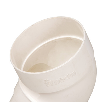 Колено трубы 80 мм Docke Standard, 45°, белый