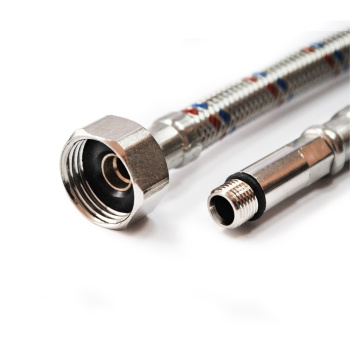 Шланг соединительный к смесителю 200 см нерж.сталь VALFEX М10*18-1/2" уп.2шт *1/25