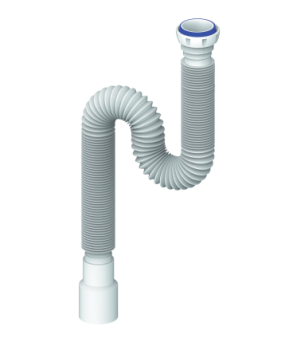 Слив гофрированный 1 1/2"40*50 удлиненный (min800-max1200) D125 Unicorn *1/90