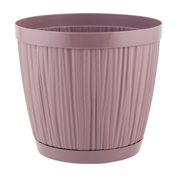 Кашпо пластм. "Barcelona"  9,6л d верха 270мм h243мм с поддоном Морозная слива IG623210053*1/12