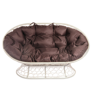 Диван садовый "Мамасан" цвет белый, подушка микс, 75*164*104 см, до 180 кг М-групп *1