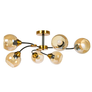 Люстра 20112/6GB+BK AMB Е27 S=13м2 *1