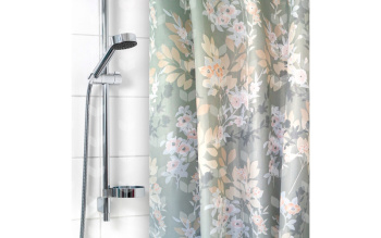 Штора для ванной V-line Вечерний сад, 180х180 см, полиэстер, с кольцами