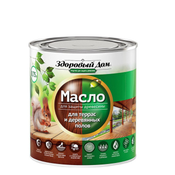 Масло для террас и деревянных полов Здоровый Дом Бесцветное 0,75 л *1/6/528