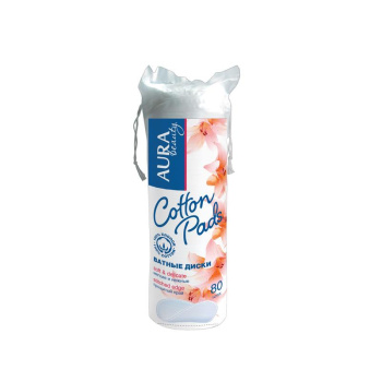 Ватные диски AURA Beauty 80шт (арт 03468, 04803, 05328, 7750) *35 Ватные диски AURA Beauty 80шт (арт 03468, 04803, 05328, 7750) *35