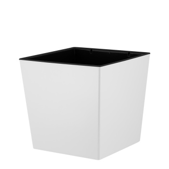 Кашпо пластм. "London CUBE" 11,6л 250х250мм h238мм со вставкой Белоснежный жасмин IG780110048 *1/6