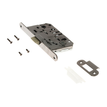 Защелка врезная п/ручку и фиксатор НИКЕЛЬ черный БЕСШУМНАЯ 5300-Р-WC-BN Апекс *1/5/40