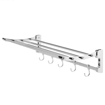 Полка для ванной с крючками Accona А141 (хром) *1/10