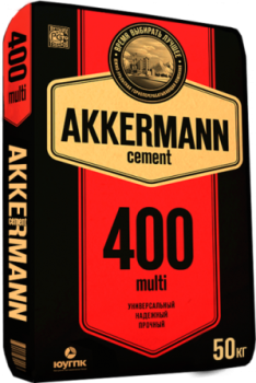 Цемент 50 кг Akkermann, ЦЕМ II/А-И 32.5 Н, М400
