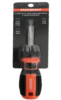 Отвертка реверсивная битодерж. в ручке CR-V, двухкомпонентная рукоятка PATRIOT SPS-8 *1/12/72