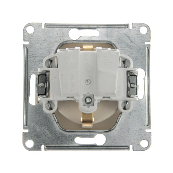 Механизм розетки "Glossa" 1-м. беж. с/з GSL000243 *1/20