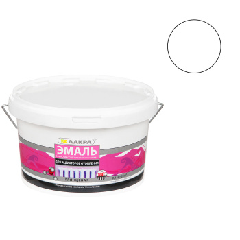 Эмаль акриловая Лакра, для радиаторов, 2,4 кг, белая