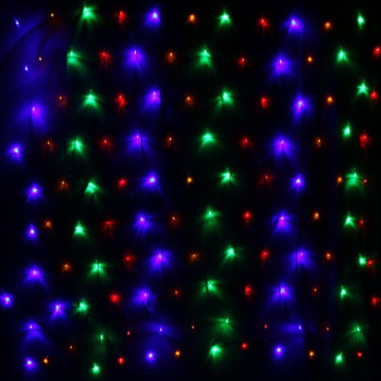Гирлянда «Сетка» Серпантин, 2.5х2 м, 8 режимов, мульти, 192 LED, IP20, 220 В