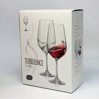 Набор бокалов для вина 550 мл Crystalex Bohemia Турбуленция, 2 шт., стекло