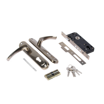 Замок врезной 85мм бронза,Ал.ручки,3 ригеля 2223/70-AB Avers *1/10