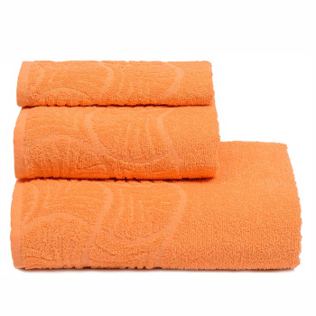 Полотенце махровое 30*70см Волна цв.1116 оранжевый ПД-2701-02057/305 *10/80
