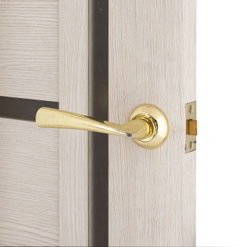 Дверное полотно остекленное 2000х700х36 мм BROZEX-WOOD Comfort-6, лиственница беленая 3D