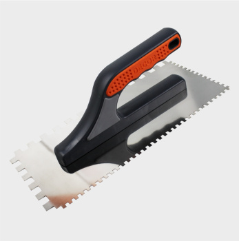 Кельма штукатура стальная DECOR, 280х130 мм, зуб 6х6+12х12 мм