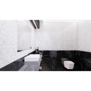 Плитка 60х25 см настенная 1.2 м² Global Tile Aurora geometry, черный