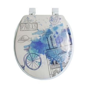 Сиденье для унитаза Delphinium Город, 41х36х4 см, белый Сиденье для унитаза Delphinium Город, 41х36х4 см, белый