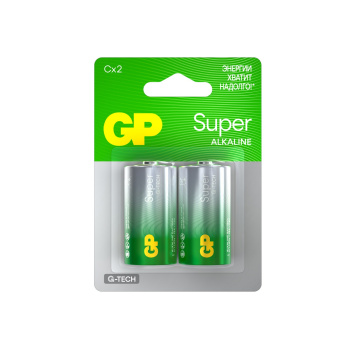 Элемент питания C (LR14) GP Super Alkaline 14AA21-2CRSBC2, 2 шт. Элемент питания C (LR14) GP Super Alkaline 14AA21-2CRSBC2, 2 шт.