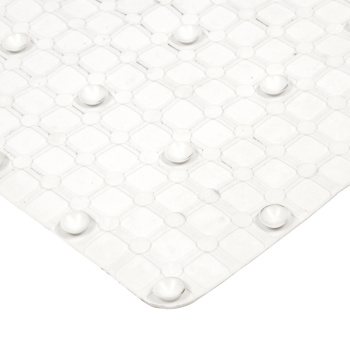 Коврик д/ванной "V-line" ПВХ Мозайка (38см х 69см) 6979 белый *1/10