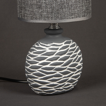 Лампа настольная 98231-0.7-01 GREY (керамика+абажур)  *1/18 Лампа настольная 98231-0.7-01 GREY (керамика+абажур)  *1/18