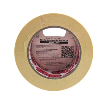 Лента клейкая малярная термостойкая "ТЕРМО PRO" 50мм х 50м арт.2010270 "TOOLBERG" *1/36